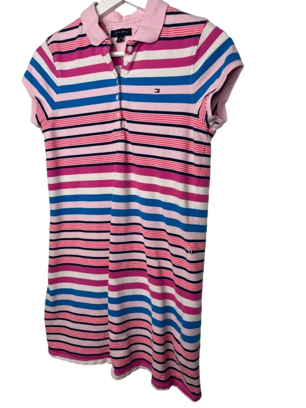 Tommy Hilfiger Striped Polo Dress Girls XL